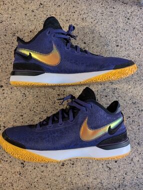 Nike Lebron James NXXT Gen Lakers Purple Black Gold Shoes size 14 Rare